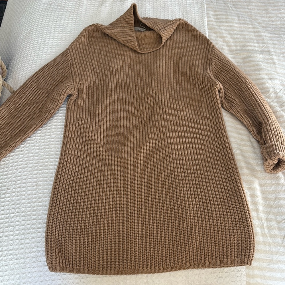 Over sized sweater dress.